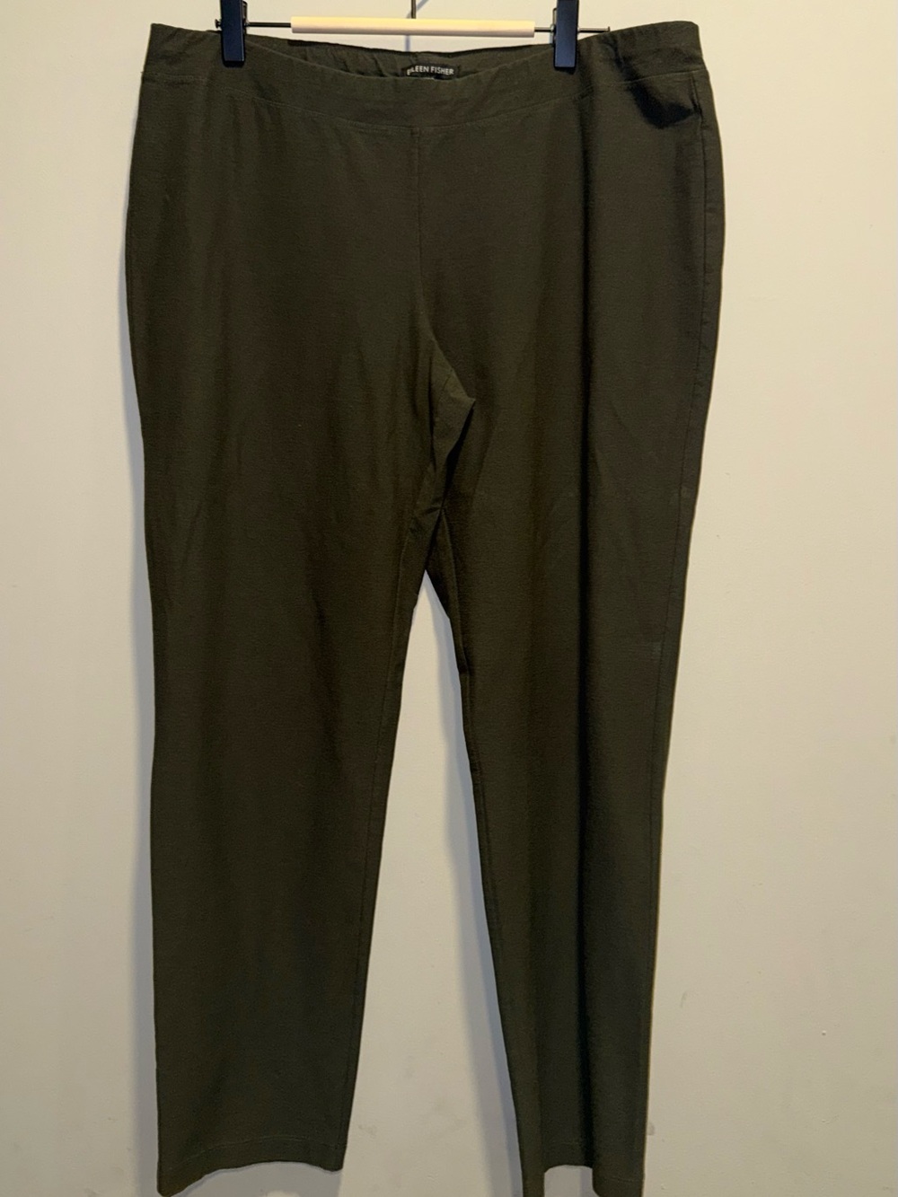 Eileen Fisher Washable Stretch Crepe Slim Ankle Pants Green